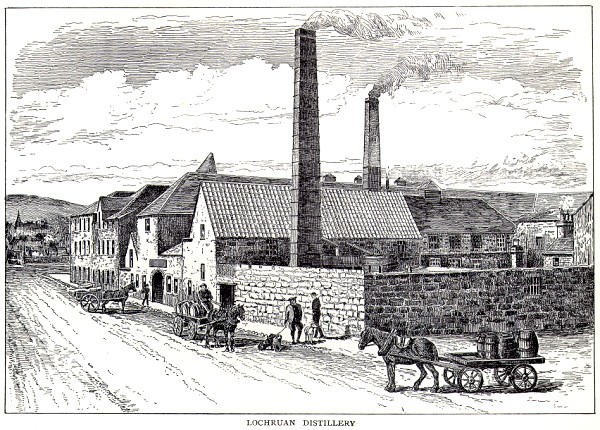drawing of Lochruan distillery
